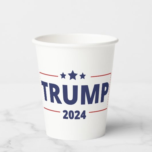 Trump 2024 papieren bekers (Voorkant)