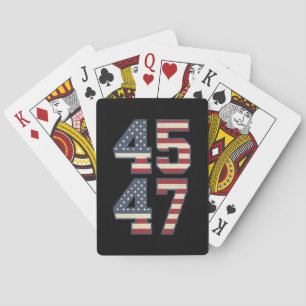 Trump 2024 President 45 47 Amerika VS Vintage Pokerkaarten