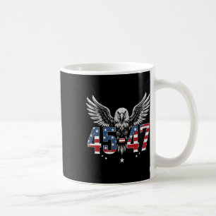 Trump 2024 President 45 en 47 Amerikaanse vlag Tru Koffiemok