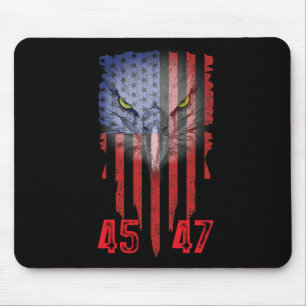 Trump 2024 President 45 en 47 Amerikaanse vlag Tru Muismat