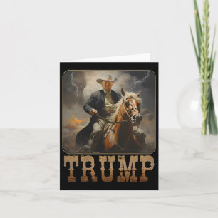 Trump 2024 President Cowboy Riding Horse Western U Kaart