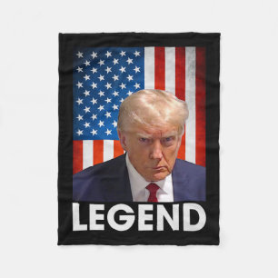 Trump 2024 President Legende Amerikaanse vlag Fleece Deken