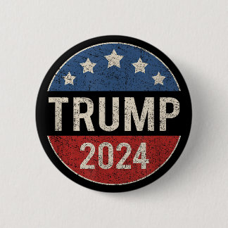 Trump 2024: President Trump herverkozen Ronde Button 5,7 Cm