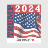 Trump 2024 presidentsverkiezingen Amerikaanse vlag Sticker (Vel)