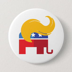 Trump 2024 presidentsverkiezingen ronde button 7,6 cm