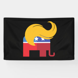 Trump 2024 presidentsverkiezingen spandoek