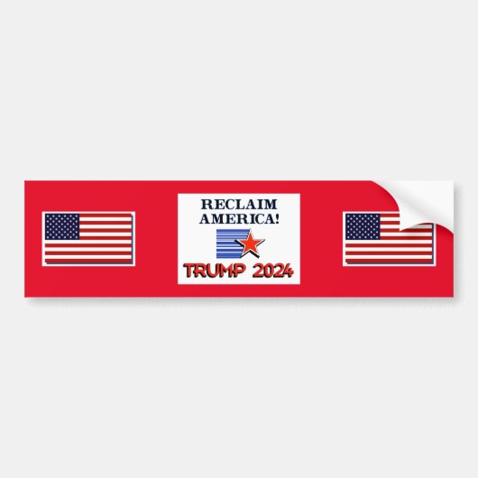Trump 2024 Reclaim America Bumper Sticker (Devant)