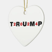 Trump 2024 Red Keramisch Ornament (Links)