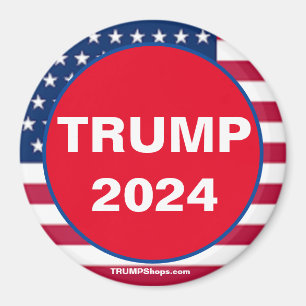 TRUMP 2024 Red Patriotic magnet Magneet