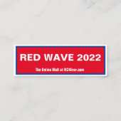 TRUMP 2024 RED WAVE 2022 MINI VISITEKAARTJE (Achterkant)