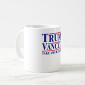 Trump 2024 "Reprenez l'Amérique" café Mug (Devant gauche)