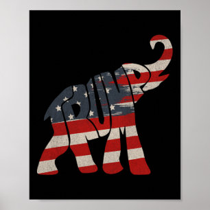 Trump 2024 Republikeinse Olifant Trump Supporter Poster