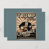  TRUMP 2024 Rocks COMEBACK TOUR Briefkaart (Voorkant / Achterkant)