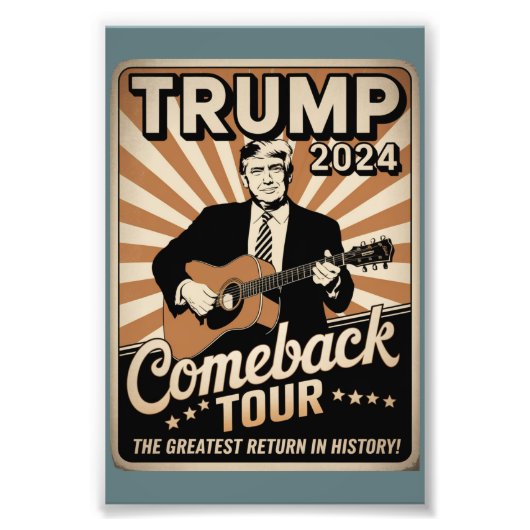  TRUMP 2024 Rocks COMEBACK TOUR Foto Afdruk (Voorkant)