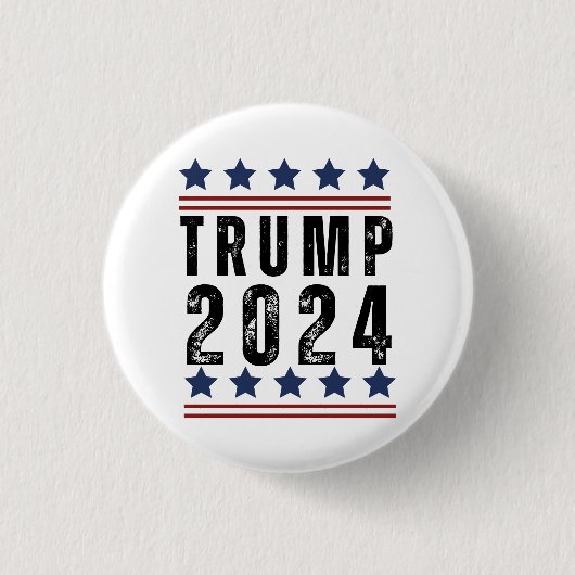 Trump 2024 ronde button 3,2 cm (Voorkant)