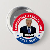 TRUMP 2024 RONDE BUTTON 7,6 CM (Voorkant /achterkant)