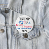 Trump 2024 ronde button 7,6 cm (In situ)