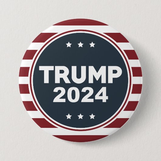 Trump 2024 ronde button 7,6 cm (Voorkant)