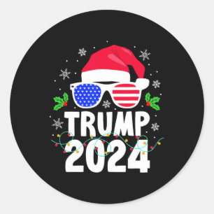 Trump 2024 Santa USA Make Christmas Great Again be Ronde Sticker