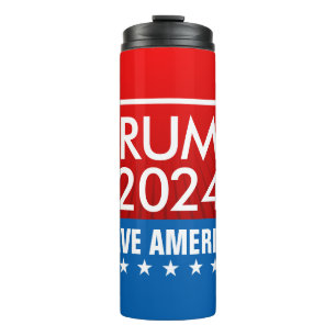 Trump 2024 Save America Graphic Thermosbeker