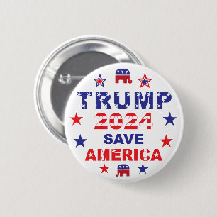 TRUMP 2024 SAVE AMERICA RONDE BUTTON 5,7 CM