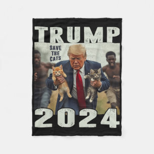 Trump 2024: Save the Cats Gezegde Fleece Deken