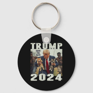 Trump 2024: Save the Cats Gezegde Sleutelhanger