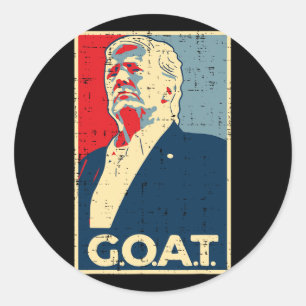 Trump 2024 Shirten Geit Trump Poster 2024 - UNI Ronde Sticker