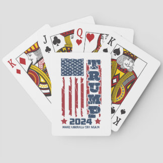 Trump 2024-speelkaarten maken liberalen droog pokerkaarten