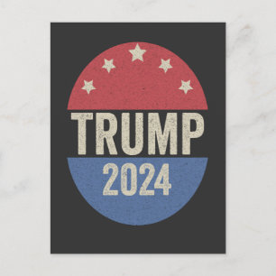 Trump 2024 Stem Opnieuw Grappige Verkiezing Trump Uitnodiging Briefkaart