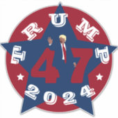 Trump 2024 sticker (Voorkant)