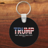 Trump 2024 Take America Back Amerikaanse 2024 Gift Sleutelhanger (Voorkant)