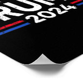 Trump 2024 Take America Back Amerikaanse vlag (2 k Poster (Hoek)