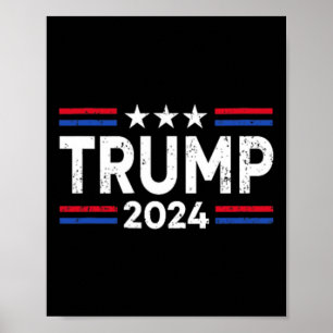 Trump 2024 Take America Back Amerikaanse vlag (2 k Poster