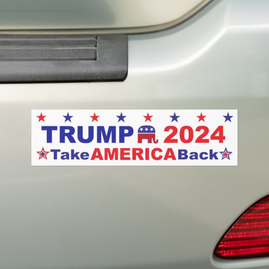 TRUMP 2024 Take America Back Bumpersticker (Op auto)