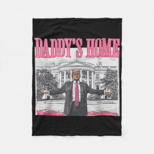 Trump 2024 Take America Back Daddys Home Trump Pin Fleece Deken