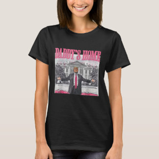 Trump 2024 Take America CK Daddy's Home Trump Pink T-shirt