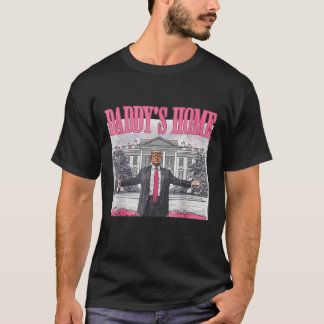 Trump 2024 Take America CK Daddy's Home Trump Pink T-shirt