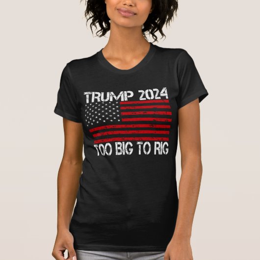 Trump 2024 te groot om te manipuleren - 2024 verki t-shirt (Voorkant)