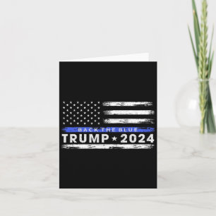 Trump 2024 Terug De Blauwe Dunne Blauwe Lijn Ameri Kaart