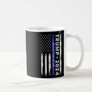 Trump 2024 Terug De Blauwe Dunne Blauwe Lijn Ameri Koffiemok
