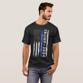 Trump 2024 Terug De Blauwe Dunne Blauwe Lijn Ameri T-shirt (Voorkant volledig)