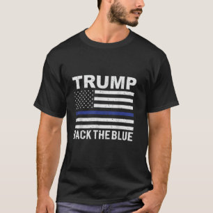 Trump 2024 Terug De Blauwe Dunne Blauwe Lijn VS Vl T-shirt