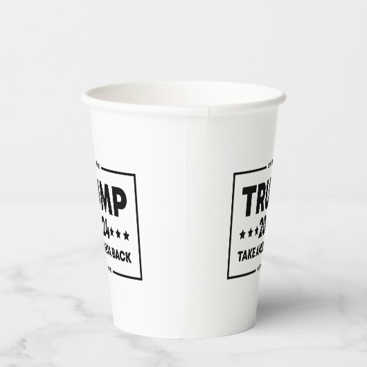 Trump 2024 Trump neemt Amerika terug Papieren Bekers (Rechts)