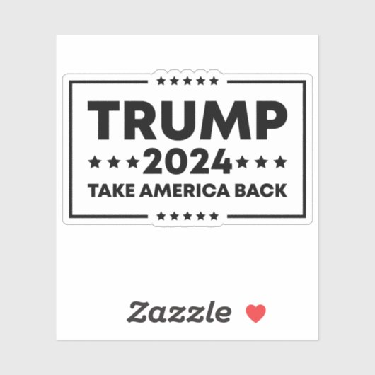 Trump 2024 Trump neemt Amerika terug Sticker (Vel)