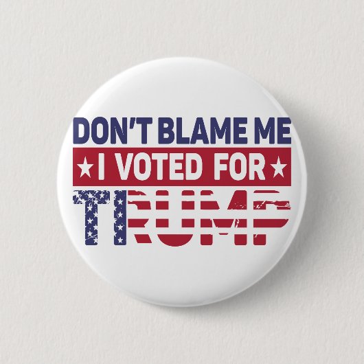 Trump 2024: Trump Ronde Button 5,7 Cm (Voorkant)
