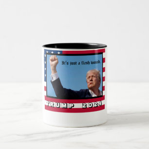 Trump 2024 tweekleurige koffiemok