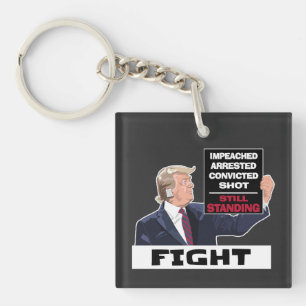 Trump 2024 vecht nog steeds presidentsverkiezingen sleutelhanger