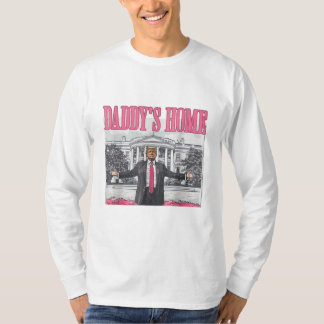 Trump 2024 Verkiezing Daddy's Home Roze T-shirt