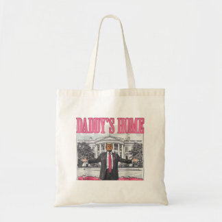 Trump 2024 Verkiezing Daddy's Home Roze Tote Bag
